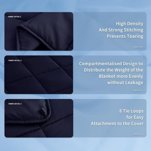 Topcee Weighted Blanket (25lbs 88"x104" Cal King Size) Soft Cooling Heavy Blanket Sleeping, Apply to 240-260 lbs Body, Thick Breathable Blanket with Glass Bead, Easy Care - Image 5