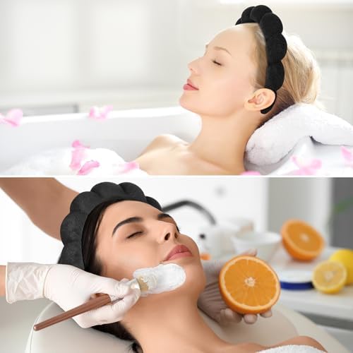 Ztomine Spa Headbands for Washing Face or Facial, Set of 2 Skincare, Terry Cloth Headband Combo Pack - Puffy Makeup Headbands for Face Washing, Mask, Skin Treatment - Image 6