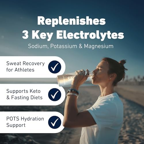 Electrolytes Powder, Raw Unflavored, 800mg Sodium, 90 Servings - Image 2