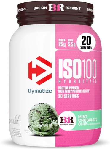 Dymatize ISO100 Protein Powder, 100% Whey Isolate, Mint Chocolate Chip by DymatizeNutrition