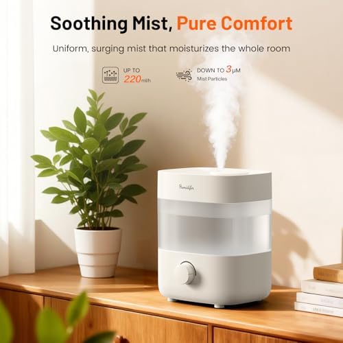 Humidifiers for Bedroom, 2L Top Fill Cool Mist Humidifier, 20dB Quiet ﻿ - Image 4