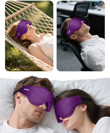Sleep Eye Mask for Men Women, EVA BELLE Light Blocking Sleeping Mask for Side Sleeper, 3D Contoured Cup Night Blindfold, Lash Extensions 3D Sleeping Mask with Adjustable Strap for Travel, Night & Nap - Image 7