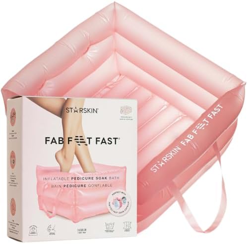 STARSKIN Inflatable Pedicure Bath, Compact & Portable, Spa-worthy pedicure experience, prepare feet for polish, exfoliation or moisturizing treatments, Fab Feet Fast, 1 Bath by STARSKIN