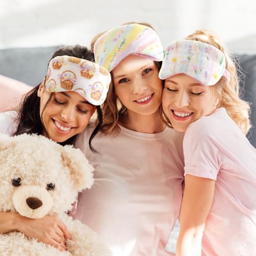 Cuffbow 6 Pack Fuzzy Sleep Masks Plush Eye Mask,Easter,Light - Image 6