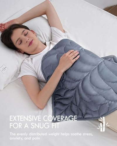 Kaisa Weighted Blanket for Adults(5 lbs, 23"x29"),Weighted Lap Blanket Machine Washable, Small Heavy Blankets with Glass Beads for Home Sleep &Travel,Grey - Image 2