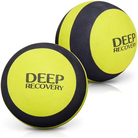 Deep Recovery Yoga Deep Tissue Massage Ball Set, Firm Density – 4-Inch Myofascial Release Balls for Feet, Back, Neck, Legs & Arms – Trigger Point & Mobility Therapy (2-Pack) by DeepRecovery