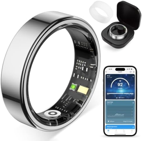 Smart Ring for Women, Health Tracker & 5ATM, COLMI R02. (Silver, 11#) by ColmiDirect