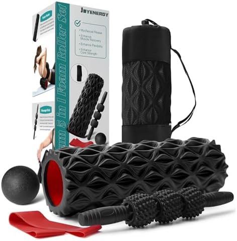 5 in 1 Foam Roller Set High Density Patented Foam Roller for Exercise by JOYENERGY