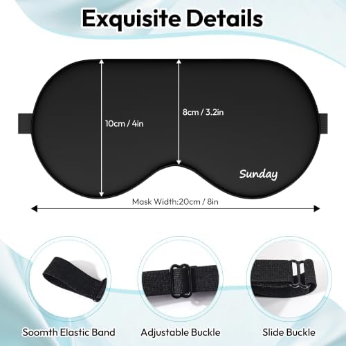7-Day Sleep Mask Set, Soft Eye Masks for Sleeping with Adjustable Strap - Image 4