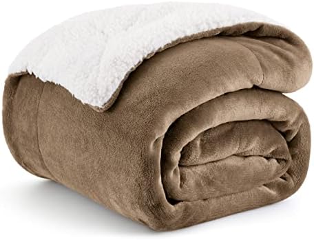Bedsure GentleSoft Sherpa Fleece Throw Blanket for Couch, Non-Heated, Thick and Warm Throw for Women and Men, Soft Fuzzy Plush Comfort Weight Kids Blanket for Winter, Camel, 50x60 Inches by Unknown