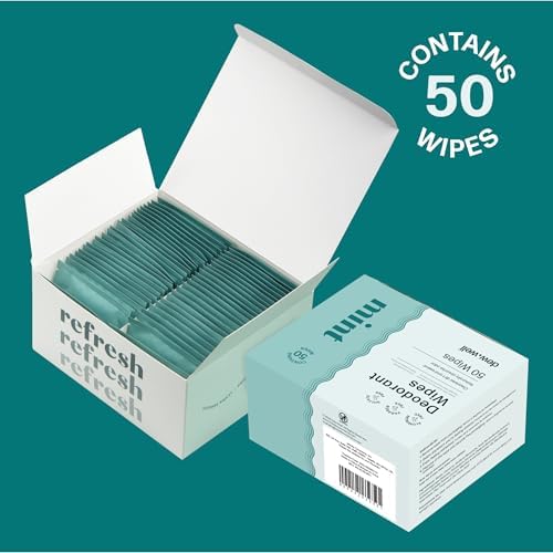 Dew Well Deodorant Wipes - Individually Wrapped Armpit Wipes & Purse Essentials - Sweat-Blocking Mini Deodorant - Compact Tissue Packs & Travel Accessories - 50 Count, Mint (Pack of 2) - Image 6