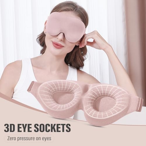 YIVIEW Sleep Mask for Side Sleeper, Light Blocking Zero Pressure Blindfold - Image 4