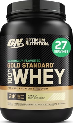Optimum Nutrition Gold Standard Whey Protein Powder, Vanilla, 2 LB by OPTIMUMNUTRITION