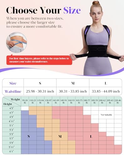 Posture Corrector for Women and Men, Full Back Support Brace, Black, Large - Image 6