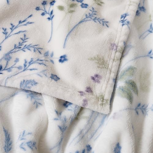 Lucky Brand Wildflower Purple Floral 50"x70" Cozy Plush Blanket - Premium Microfiber Throw for Luxurious Comfort and Style - Image 3