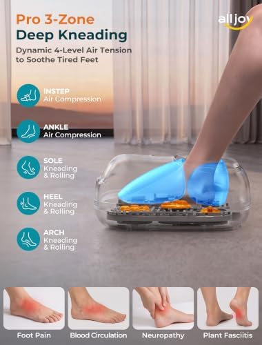 ALLJOY Foot Massager with Heat,Birthday Gifts for Women,3-Zone Foot Machine - Image 3