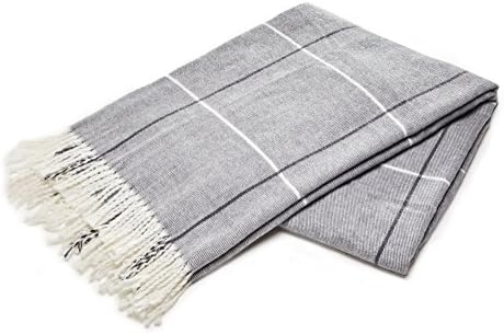 Arus Acrylic Highlands Collection Queen Size Throw Blanket Gray, 60x80 - Image 2