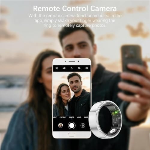 Smart Rings for Women Men, Fitness Ring with Heart Rate, Blood Oxygen, HRV, Stress, Sleep Tracker, Step Tracker, No Subscription Fee, lP68 Waterproof Smart Ring for iPhone & Android (Silver, 12#) - Image 5