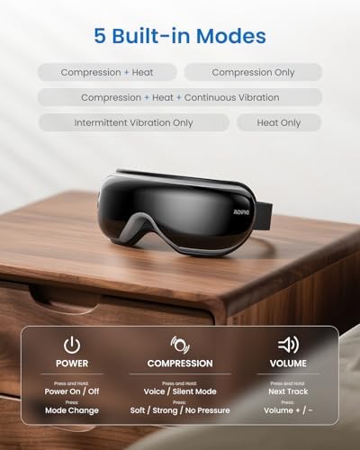 RENPHO Eyeris 1 Eye Massager with Heat, FSA Eligible HSA, Heated Eye Mask for Head Tension, Eye Strain & Screen Fatigue, Birthday Gifts for Men and Women - Image 6