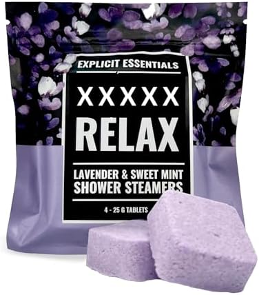 Explicit Essentials B Relax Shower Steamers | Lavender Mint Aromatherapy Shower Steamers for Relaxation & Stress Relief | Spa Shower Gift for Self-Care, Birthdays & Holidays by ExplicitEssentials