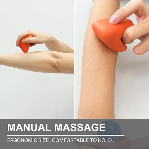LEZER Spiky Massage Ball, Trigger Massage Point, Plantar Fasciitis, Deep Tissue Myofascial Release Tool, Foot Massager, Muscle Knot Relief, Physical Therapy, Set of 2 (Orange Trigger) - Image 5