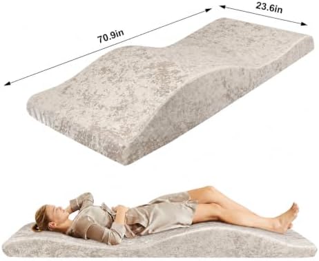 Lash Bed Foam Topper, Massage Table High-Density Foam Mattress Topper, Ergonomic Curved Lash Bed Cushion for Beauty Salon - Image 2