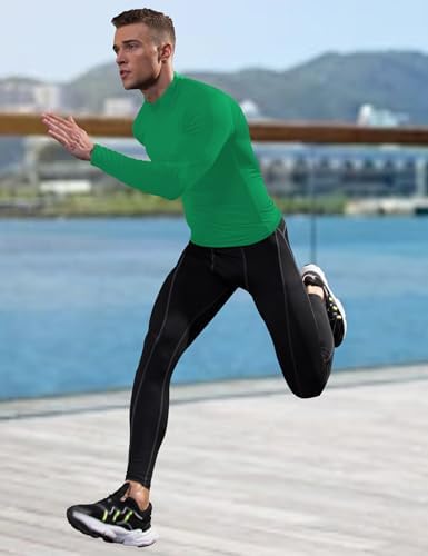 SPVISE Men's Compression Shirts Long Sleeve Mock Turtleneck Workout Tops - Image 3