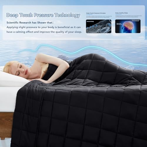 Topcee Weighted Blanket for Adults (25 lbs, 60" x 80") Queen Size Soft Cooling Heavy Blanket Sleeping, Apply to 240-260 lbs Body, Thick Breathable Blanket with Glass Bead, Easy Care - Image 4