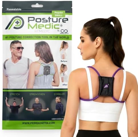 PostureMedic Plus Strength Dynamic Posture Corrector for Athletes – High Resistance Training System for Performance & Recovery – Professional Grade Posture Trainer for Men & Women - Size S (Purple) by PrimeKinetix