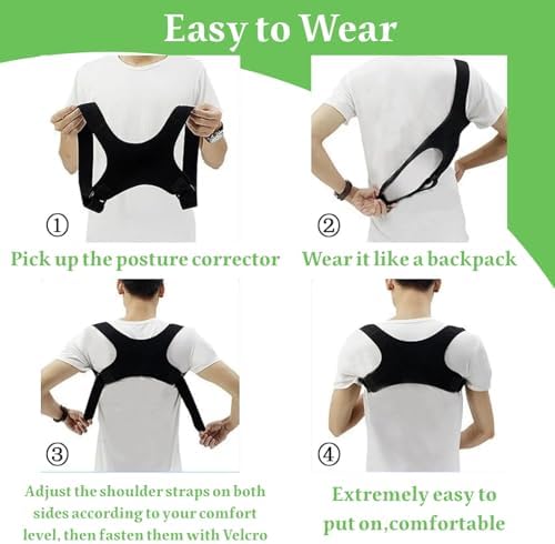 Posture Corrector for Men, Comfortable Straightener Posture Corrector, Breathable Back Brace for Men Lower Back, Back Support Brace, Spine, Shoulder and Neck Pain Relief - Image 7