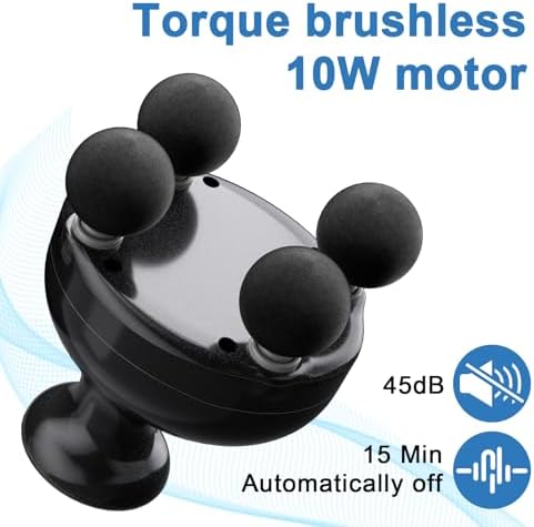 DEITY 4 Heads Handheld Massage Gun Deep Tissue, Electric Body Massager, Percussion Muscle Massager for Easing Shoulder and Back Tension, with Reverse Thrust Function - Image 2