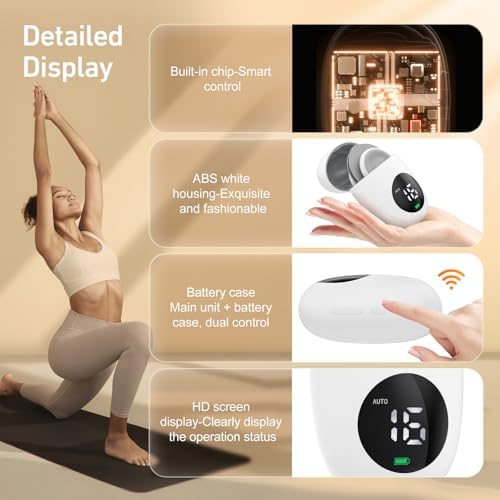 Wireless TENS Unit, Health Expert,Protable Massager,Muscle Stimulator with LCD Screen and Charging Box - Image 6