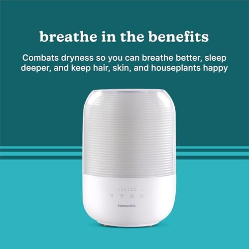 Homedics Ultrasonic Cool Mist Humidifier, Top-Fill 3L Water Tank - Image 4