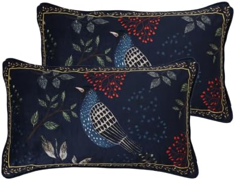 patdrea Designer Velvet Throw Pillow Cover,Set of 2,12"x20"-Doodle A by patdrea