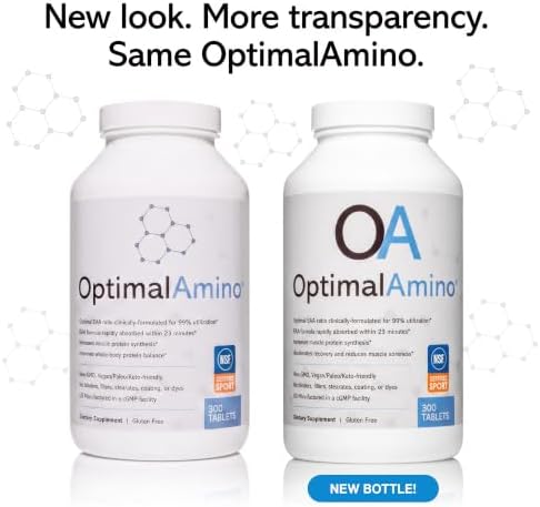 OptimalAmino | Essential Amino Acids Tablets | 600 Count Fitness Bundle - Image 3
