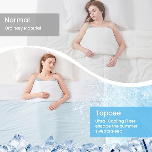 Topcee Cooling Comforter Queen Size -Cooling Blanket for Hot Sleepers - Image 4