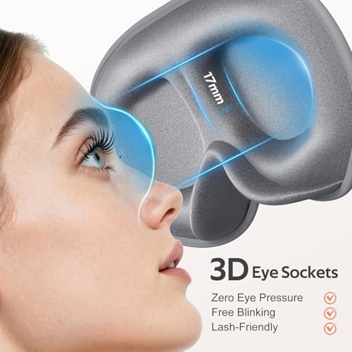 Sleep Mask for Men Women - 100% Blackout Eye Masks for Sleep - Image 3