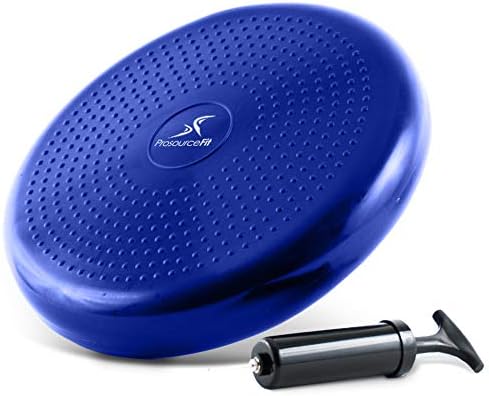 ProsourceFit Core Balance Disc, Inflatable Wobble Cushion with Hand Pump, Dual-Textured Non-Slip Surface for Core, Balance, and Stability Training, 14-inch - Image 4