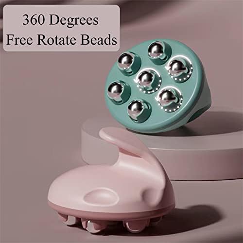 WMM Hand Held Massager, Full Body Massage Tool with Roller Ball Massager Manual 360-degree-roller for Muscle Back Neck Joint Foot Shoulder Leg Pain Relief with Portable Design - Image 3