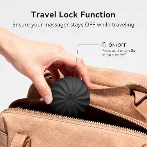 2.4" Mini Electric Vibrating Massage Ball, 10-Speed Fitness Yoga Massage Roller for Palm, Hand, Foot, Leg, Neck, Back, Multi-Directional Massage Ball (Black) - Image 7