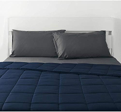 RelaxBlanket King Size Weighted Blanket | 80''x90'',30lbs | for Single or Double | Premium Cotton Material with Glass Beads | Navy - Image 2