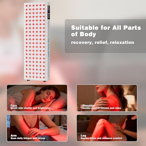 Infrared & Red Light Therapy Device for Face & Body – High Power LED Panel Lamp for Anti-Aging, Pain Relief, Skin Recovery & Home Spa Relaxation – YA120 - Image 4