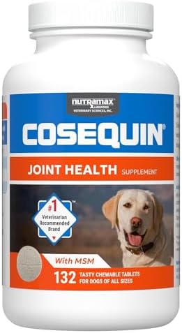 Nutramax Laboratories Cosequin Maximum Strength Joint Health Supplement for Dogs - With Glucosamine, Chondroitin, and MSM, 2 Pack, 264 Total Chewable Tablets by Unknown