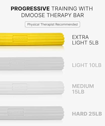 DMoose Fitness Flex Resistance Bar for Physical Therapy - Non-Slip Odorless Material, Exercise Bar for Tennis & Golfers Elbow Tendonitis Relief - Wrist and Forearm Strengthener & Grip Strength Trainer - Image 4