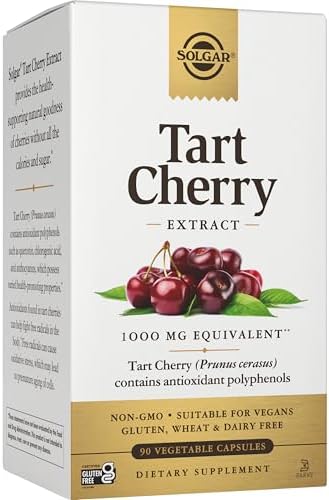 Solgar Tart Cherry 1000 mg, 90 Vegetable Capsules, Antioxidant w/Quercetin by Solgar%C2%AE