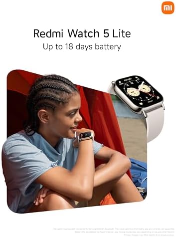 XIAOMI Redmi Watch 5 Lite Global 1.96" Amoled Up to 18 Days Battery GNSS Dual Mic 150+ Workout Modes 5ATM Water Resistance Heart Rate Sensor (Black) - Image 5