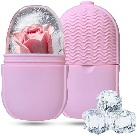 Ice Cube Roller for Face,Eyes and Neck,Reusable Silicone Ice Face Roller With Brush for Face Cold Therapy,Facial Face Massage Tools for Beauty & Skincare by Sweet+star