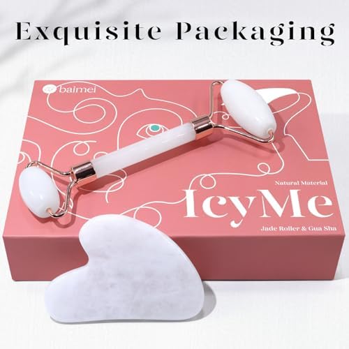 BAIMEI IcyMe Jade Roller & Gua Sha Facial Tool Set for Face Depuffing - Image 6