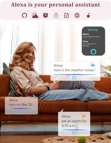 LODIMEKE Smart Watch, Alexa Built-in, Answer/Make Calls 44mm Smartwatch Women Men, 1.83" Sports Watch IP68 Waterproof, Heart Rate Sleep Stress Monitor, Step Counter Watch for Android & iOS Phone - Image 2