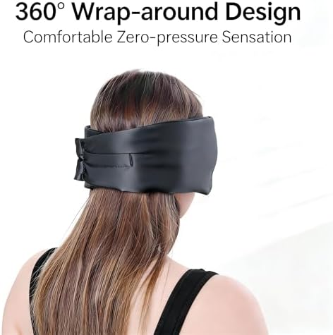100% Mulberry Silk Sleep Mask for Women & Men – 22 Momme 6A Grade, 3D Contoured Total Blackout Eye Mask for Side Sleepers, Eyelash Extensions, Adjustable Strap, Breathable Blindfold (Gray) - Image 4